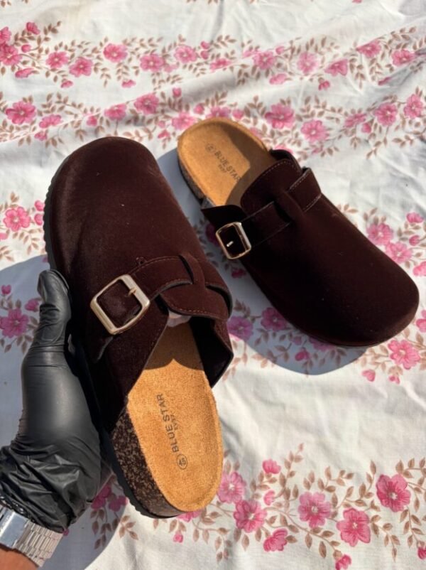 Brown clogs